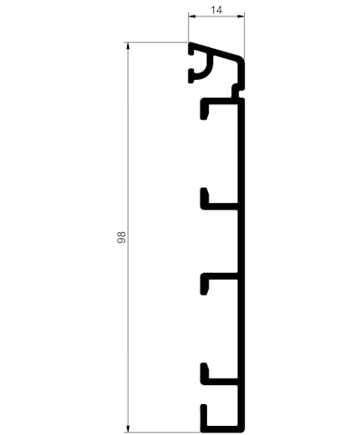 AWP 302 Doorframe 99mm 3 layer - 6000 mm