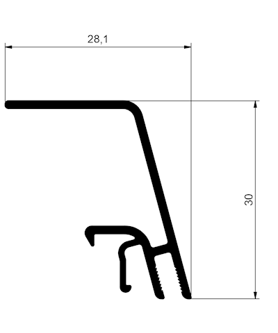 AWP 504 Bottom GB 23,5x27 Anod - 6000 mm