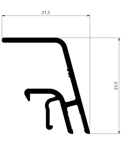 AWP 503 Bottom GB 23,5x21,5 - 6000 mm